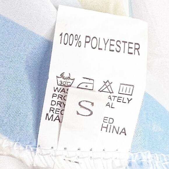 Backless Striped Halter Maxi Dress Tie-Neck Sleeveless Colorful Striped Size S - Picture 8 of 9